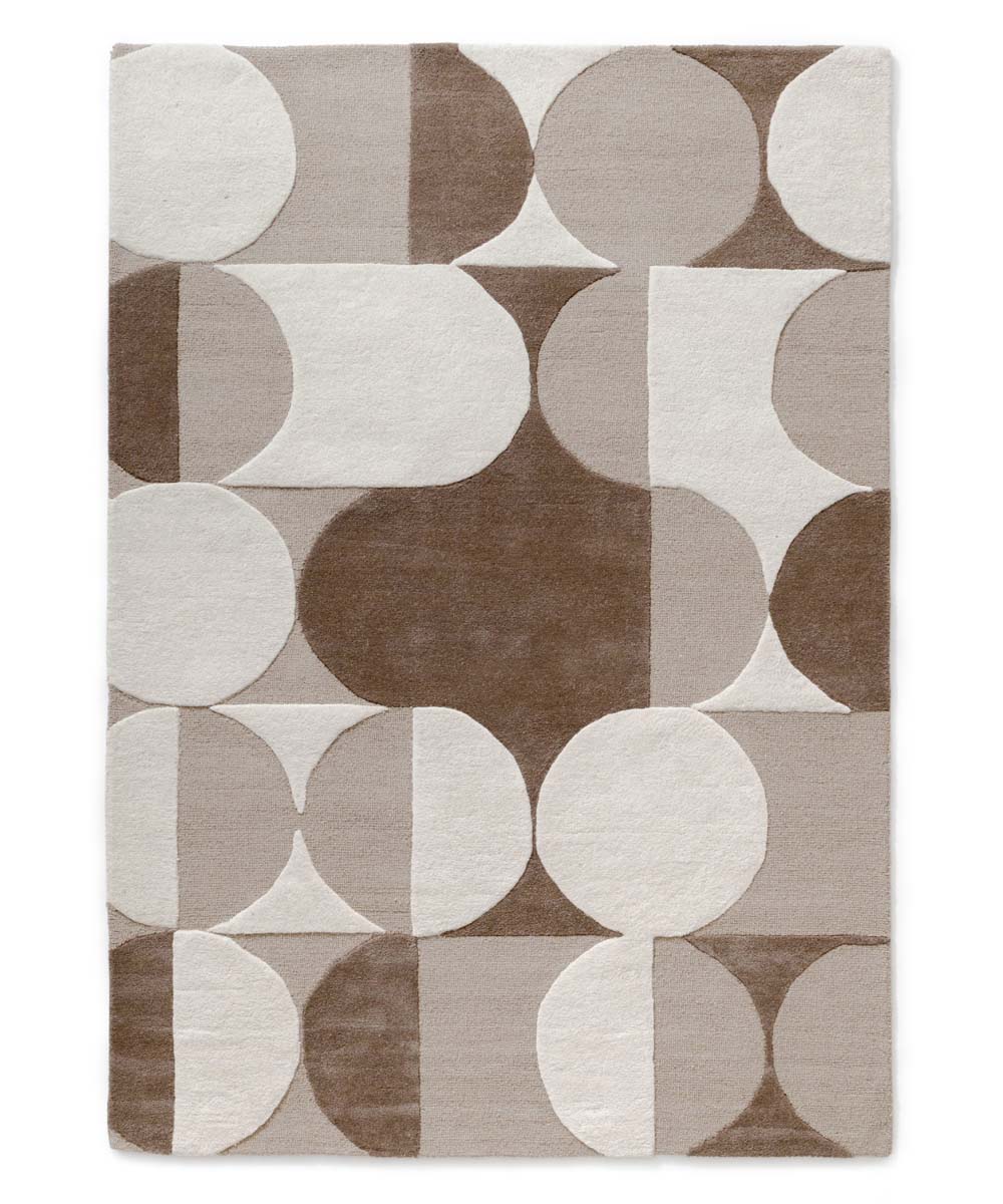 Tapis rétro - Summit Circles beige - overzicht Tapis rétro - Summit Circles beige - overzicht