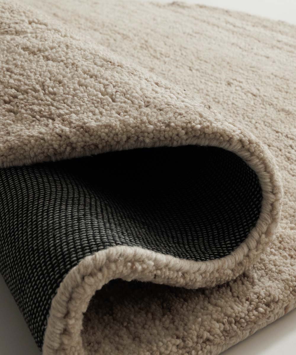 Tapis berbère rond - Nomad beige - close up Tapis berbère rond - Nomad beige - close up