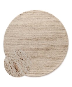 Tapis berbère rond - Nomad beige - overzicht