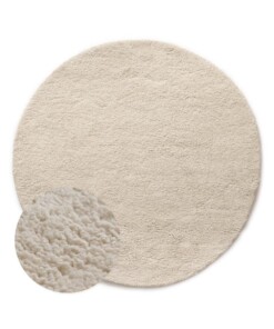 Tapis berbère rond - Nomad ivoire - overzicht