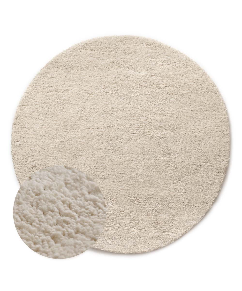 Tapis berbère rond - Nomad ivoire - overzicht Tapis berbère rond - Nomad ivoire - overzicht