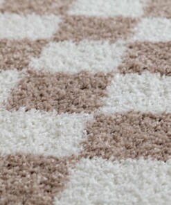 Tapis rétro - Check ivoire/beige - close up, thumbnail Tapis rétro - Check ivoire/beige - close up, thumbnail