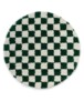 Tapis damier rond - Check ivoire/jade - overzicht, thumbnail