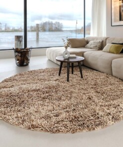 Tapis rond en laine - Aurelia ivoire/beige - sfeer