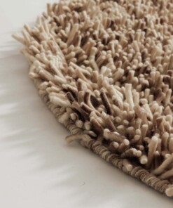 Tapis rond en laine - Aurelia ivoire/beige - close up
