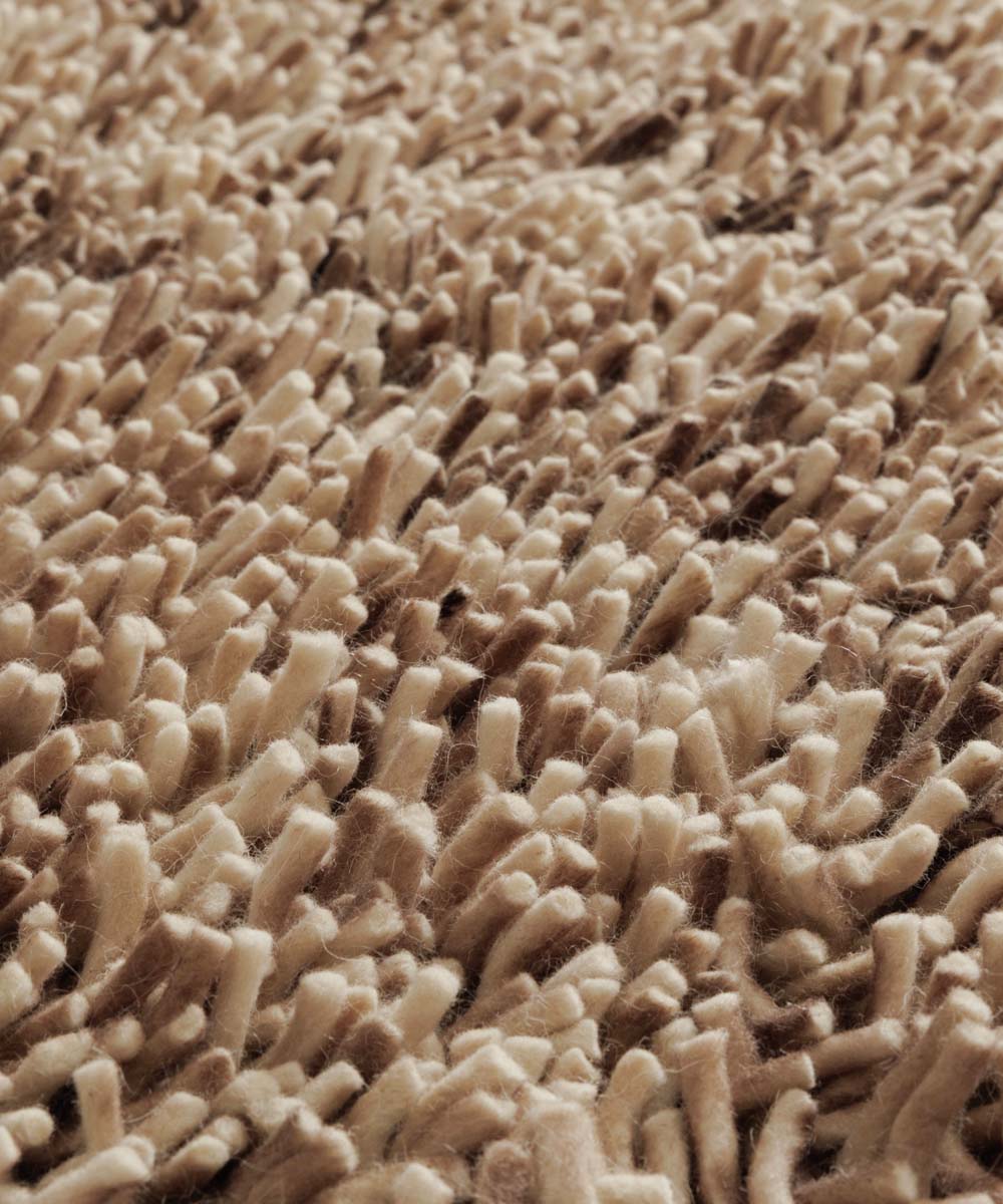 Tapis rond en laine - Aurelia ivoire/beige - close up Tapis rond en laine - Aurelia ivoire/beige - close up