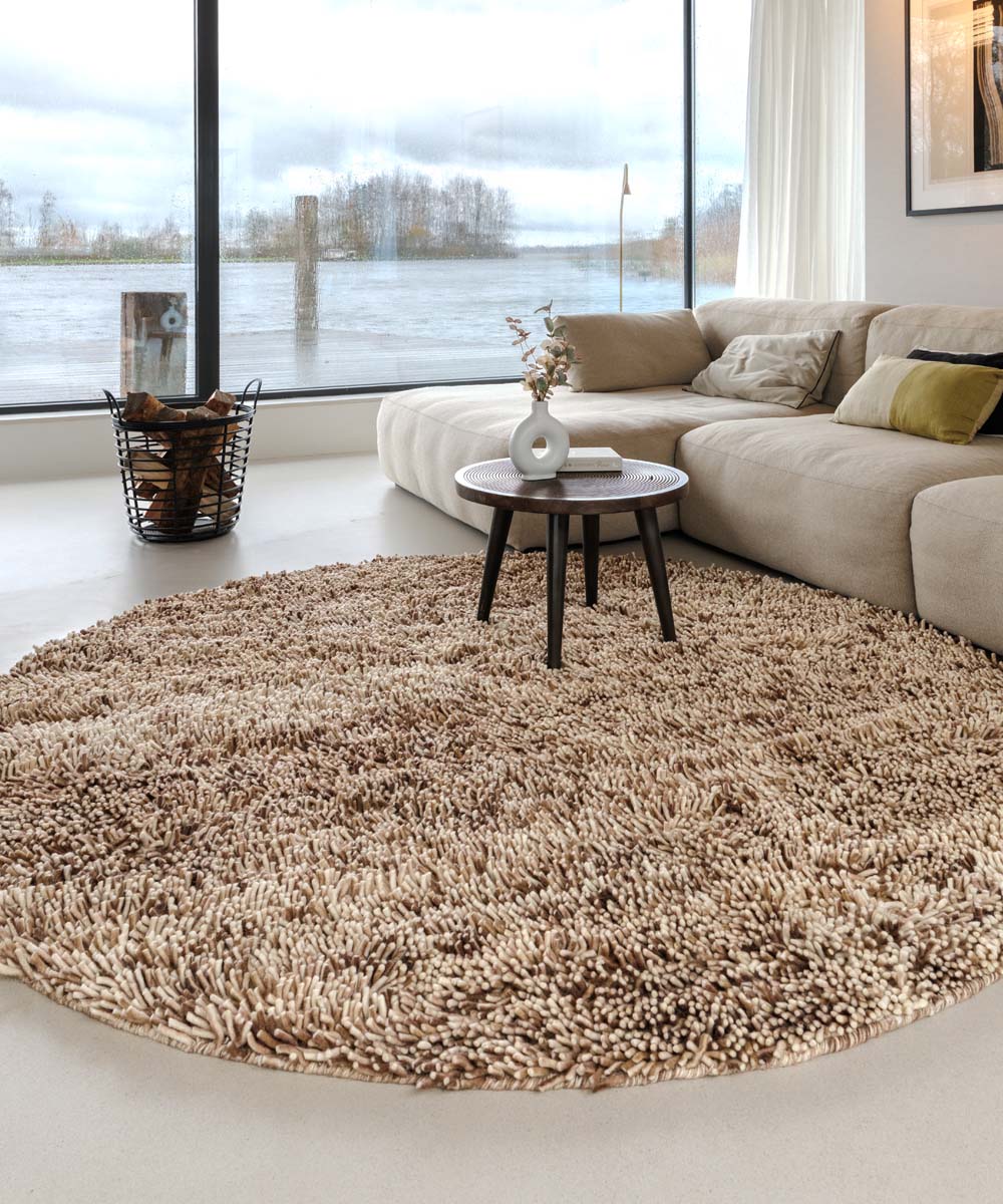 Tapis rond en laine - Aurelia ivoire/beige - sfeer Tapis rond en laine - Aurelia ivoire/beige - sfeer