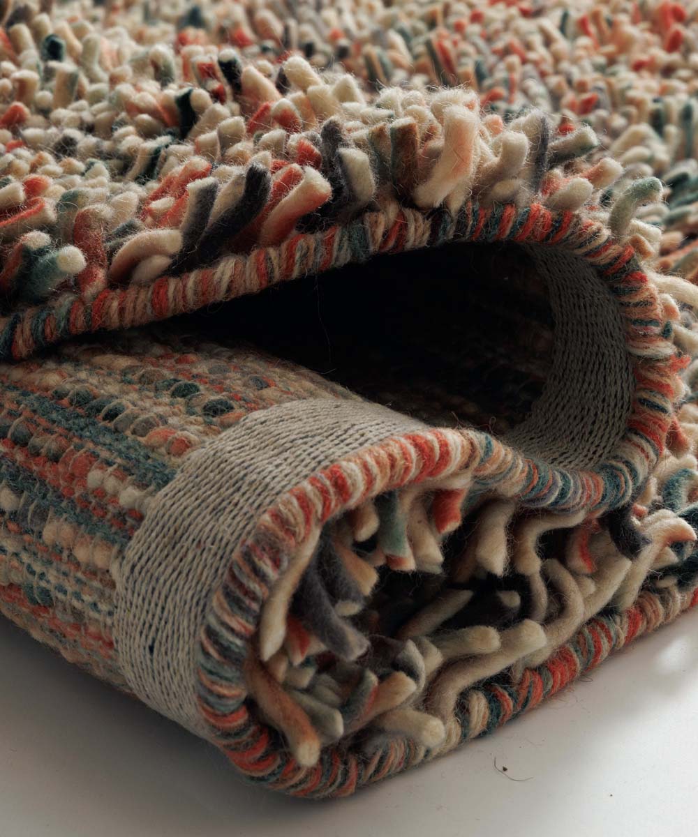 Tapis rond en laine - Aurelia multicolore - close up Tapis rond en laine - Aurelia multicolore - close up