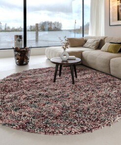 Tapis rond en laine - Aurelia violet - sfeer
