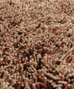 Tapis rond en laine - Aurelia terracotta - close up, thumbnail