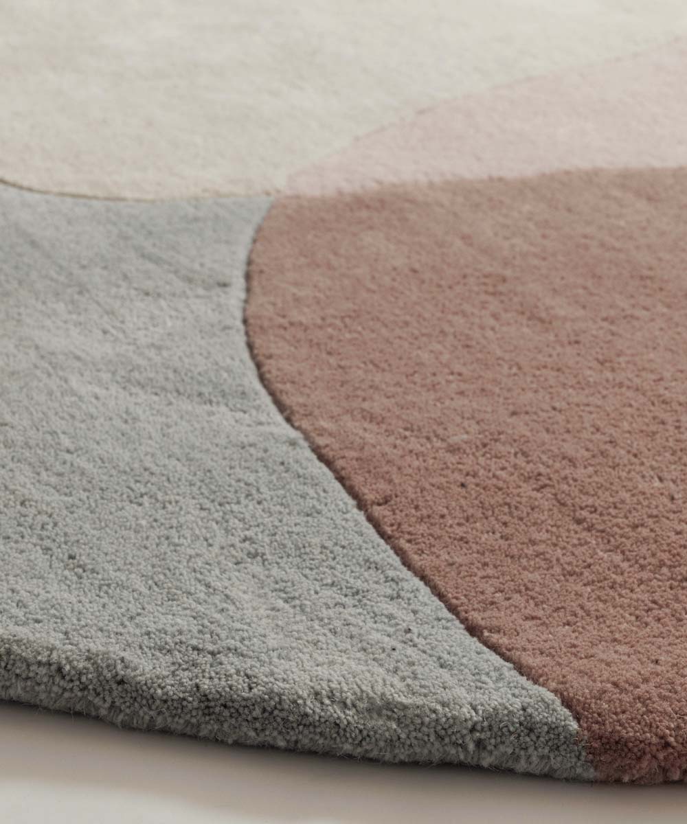 Tapis en laine organique - Dune abricot - close up Tapis en laine organique - Dune abricot - close up