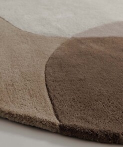 Tapis rond en laine - Dune beige - close up