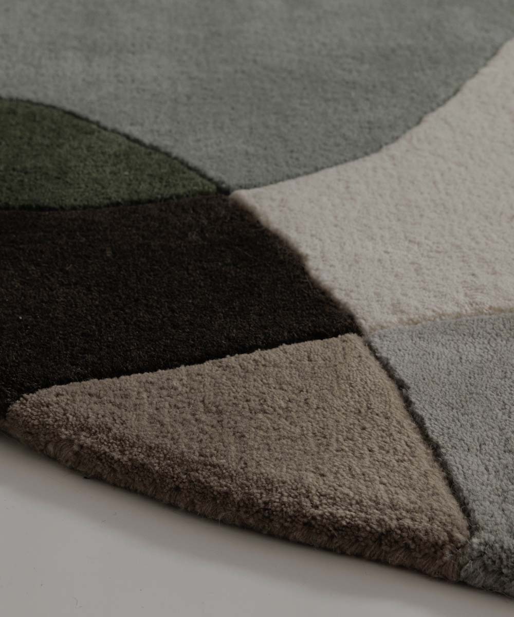 Tapis en laine organique - Dune vert - close up Tapis en laine organique - Dune vert - close up