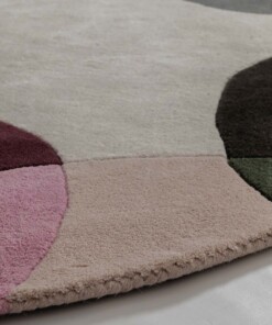 Tapis rond en laine - Dune violet - close up, thumbnail Tapis rond en laine - Dune violet - close up, thumbnail