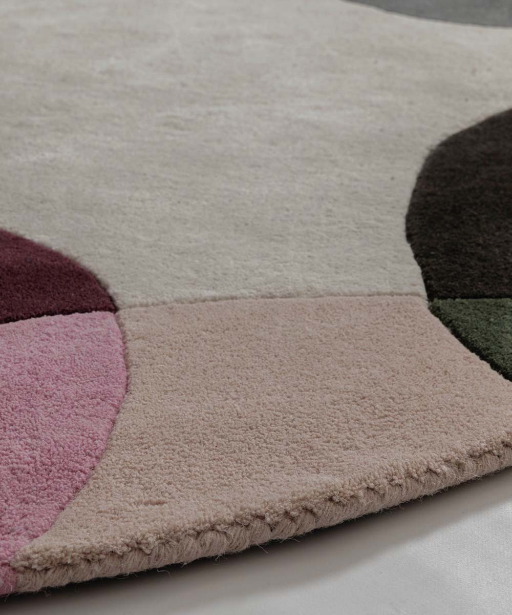 Tapis rond en laine - Dune violet - close up Tapis rond en laine - Dune violet - close up
