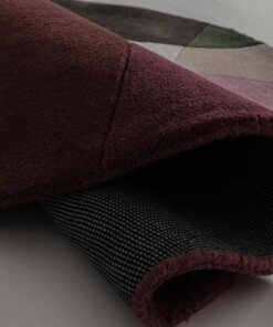 Tapis rond en laine - Dune violet - close up