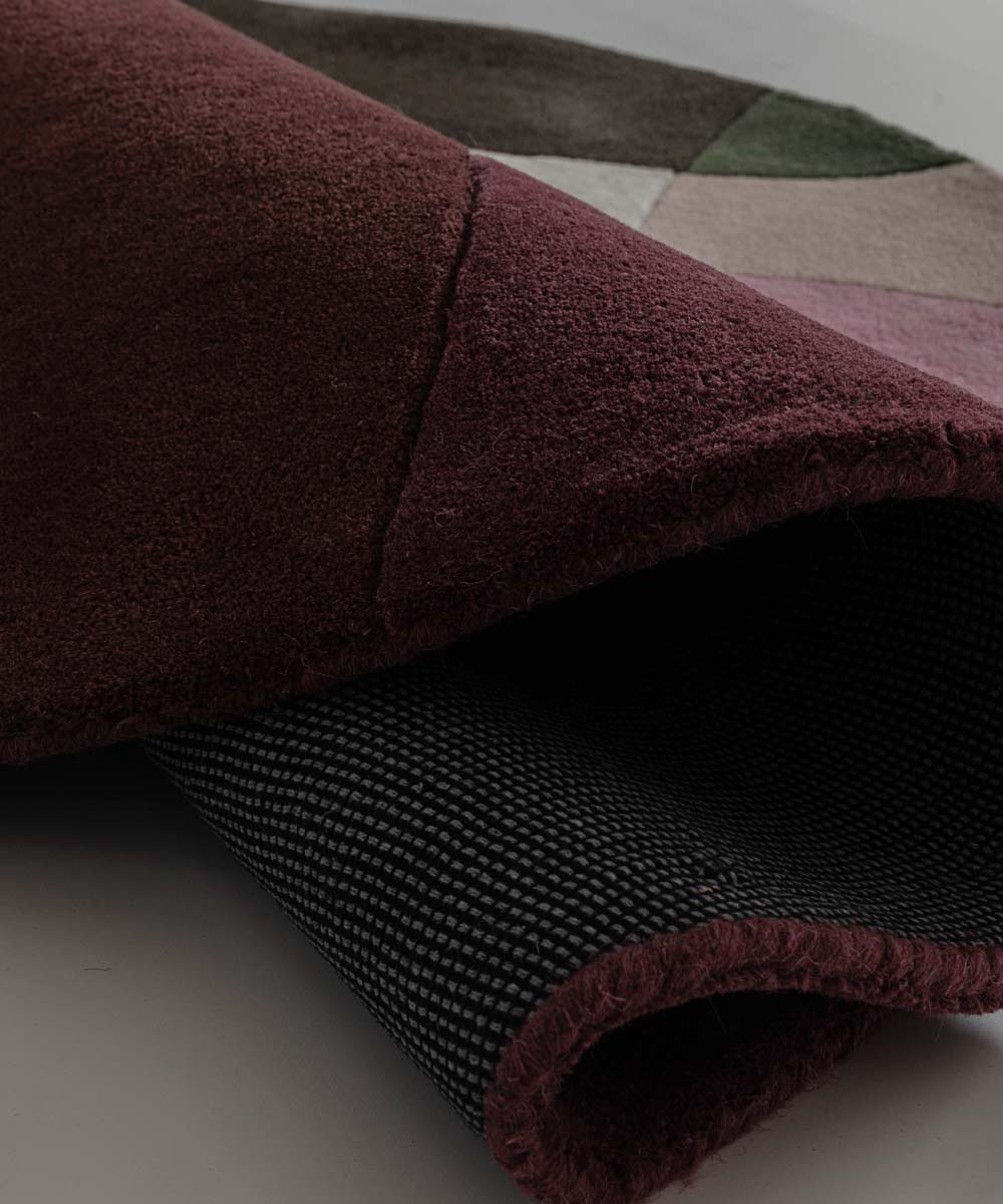 Tapis rond en laine - Dune violet - close up Tapis rond en laine - Dune violet - close up