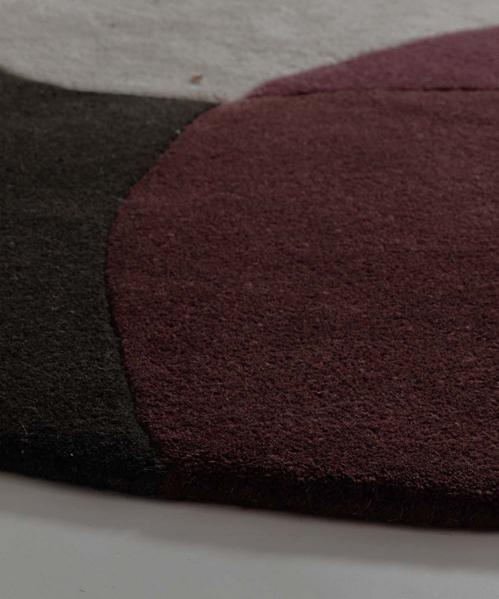 Tapis en laine organique - Dune violet - close up Tapis en laine organique - Dune violet - close up