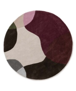 Tapis rond en laine - Dune violet - overzicht