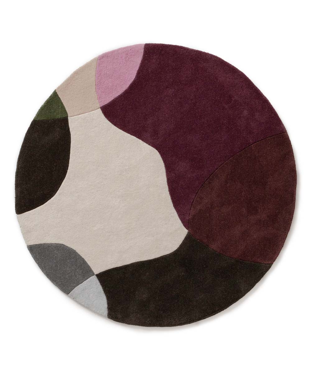 Tapis rond en laine - Dune violet - overzicht Tapis rond en laine - Dune violet - overzicht