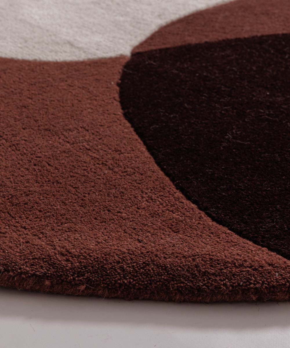 Tapis en laine organique - Dune terre cuite - close up Tapis en laine organique - Dune terre cuite - close up