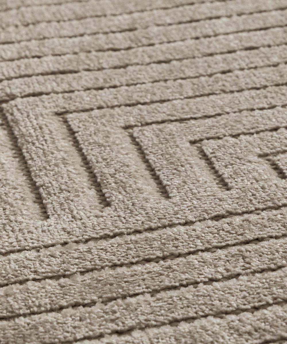 Tapis de balcon Scandinave - Naara Soli beige - close up Tapis de balcon Scandinave - Naara Soli beige - close up