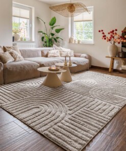 Tapis scandinave - Arc Bend beige - sfeer