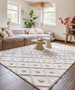 Tapis scandinave - Arc Diamond Crème - sfeer