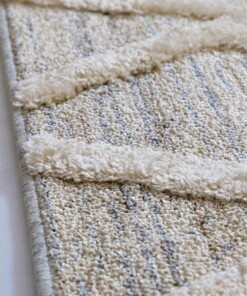 Tapis scandinave - Fjord Dvale Crème/gris - close up