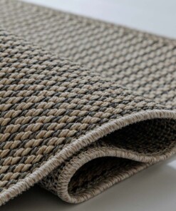 Tapis d'extérieur Carré losange aspect jute - Sunny beige - close up, thumbnail Tapis d'extérieur Carré losange aspect jute - Sunny beige - close up, thumbnail