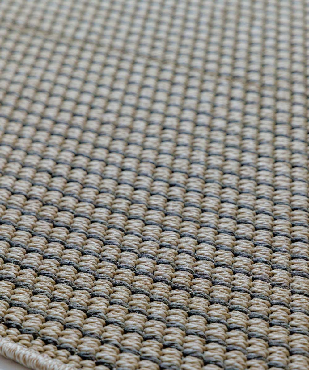 Tapis d'extérieur Carré losange aspect jute - Sunny beige - close up Tapis d'extérieur Carré losange aspect jute - Sunny beige - close up