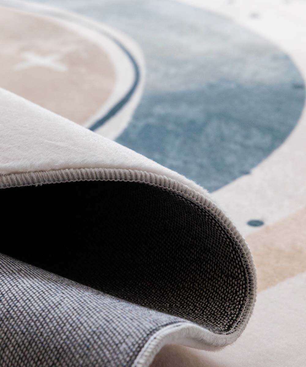 Tapis enfant lavable - Fluffito Cœurs Multicolore - close up Tapis enfant lavable - Fluffito Cœurs Multicolore - close up