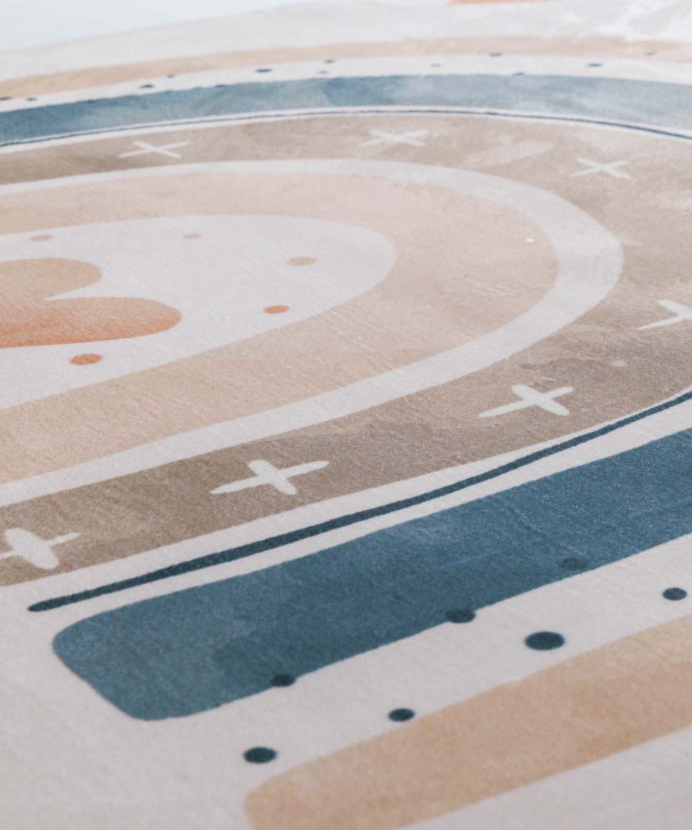 Tapis enfant lavable - Fluffito Cœurs Multicolore - close up Tapis enfant lavable - Fluffito Cœurs Multicolore - close up