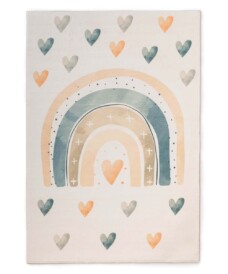 Tapis enfant lavable - Fluffito Cœurs Multicolore - overzicht, thumbnail