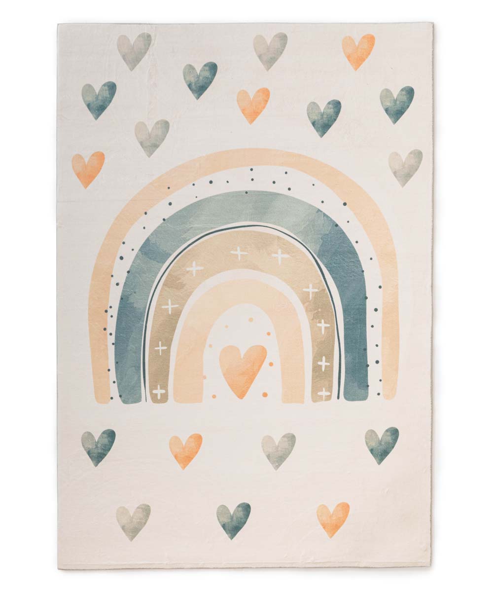 Tapis enfant lavable - Fluffito Cœurs Multicolore - overzicht Tapis enfant lavable - Fluffito Cœurs Multicolore - overzicht