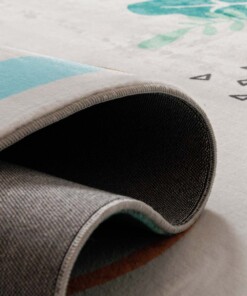 Tapis enfant lavable - Fluffito Jungle Multicolore - close up