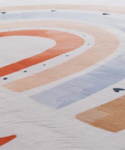 Tapis enfant lavable - Fluffito Arc-en-ciel Multicolore - close up