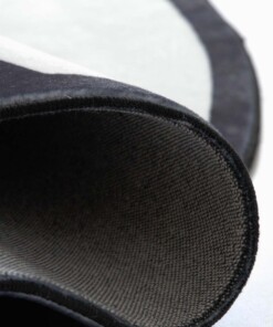 Tapis enfant lavable - Fluffito Football Blanc/Noir - close up