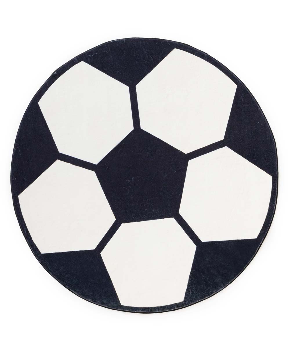 Tapis enfant lavable - Fluffito Football Blanc/Noir - overzicht Tapis enfant lavable - Fluffito Football Blanc/Noir - overzicht