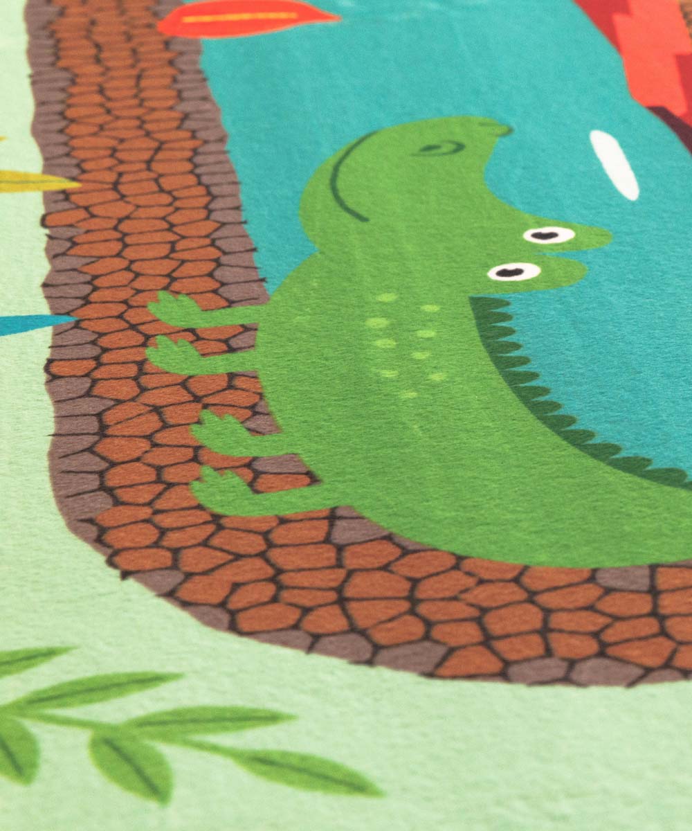 Tapis enfant lavable - Snugway Jungle Vert - close up Tapis enfant lavable - Snugway Jungle Vert - close up