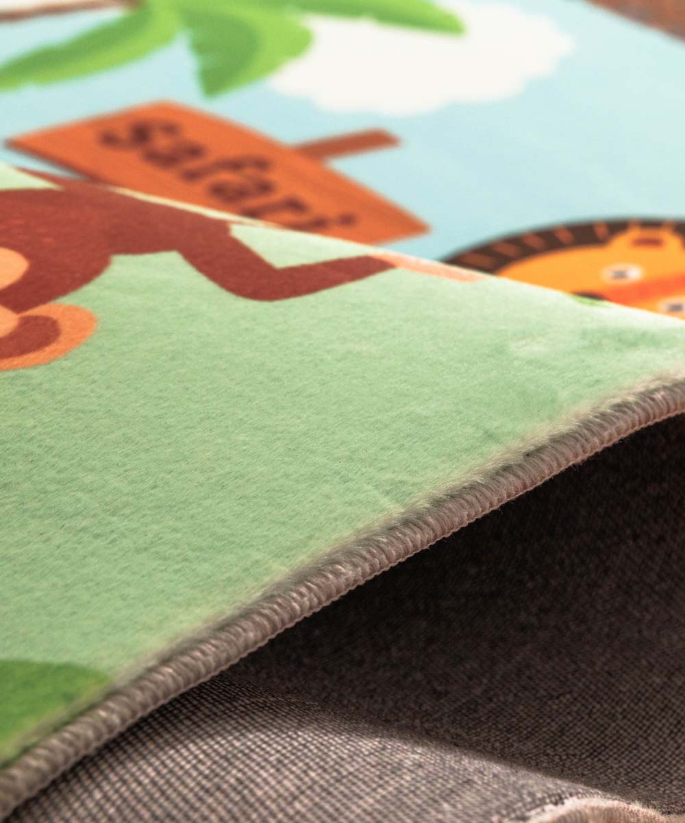 Tapis enfant lavable - Snugway Jungle Vert - close up Tapis enfant lavable - Snugway Jungle Vert - close up