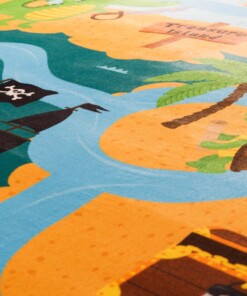 Tapis enfant lavable - Snugway Pirates Multicolore - close up, thumbnail Tapis enfant lavable - Snugway Pirates Multicolore - close up, thumbnail