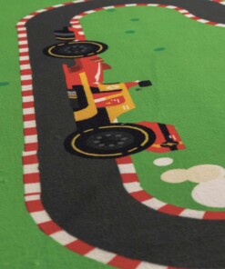 Tapis enfant lavable - Snugway Course Multicolore - close up, thumbnail Tapis enfant lavable - Snugway Course Multicolore - close up, thumbnail