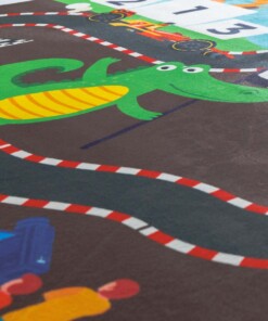 Tapis enfant lavable - Snugway Course Multicolore - close up, thumbnail Tapis enfant lavable - Snugway Course Multicolore - close up, thumbnail