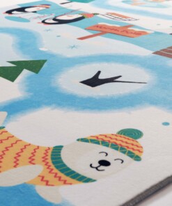 Tapis enfant lavable - Snugway Hiver Blanc/Bleu - close up, thumbnail Tapis enfant lavable - Snugway Hiver Blanc/Bleu - close up, thumbnail