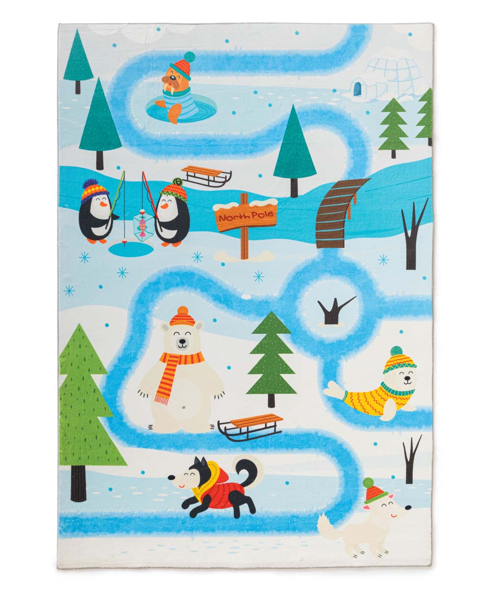 Tapis enfant lavable - Snugway Hiver Blanc/Bleu - overzicht Tapis enfant lavable - Snugway Hiver Blanc/Bleu - overzicht