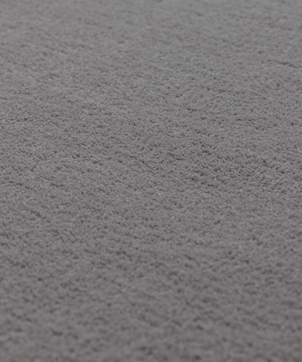 Tapis rond lavable - Softwash gris clair - close up Tapis rond lavable - Softwash gris clair - close up