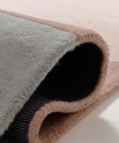 Tapis rond en laine - Dune abricot - close up, thumbnail Tapis rond en laine - Dune abricot - close up, thumbnail