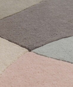 Tapis en laine - Dune abricot - close up, thumbnail