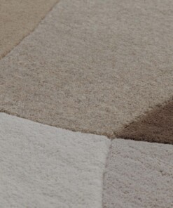 Tapis rond en laine - Dune beige - close up, thumbnail Tapis rond en laine - Dune beige - close up, thumbnail